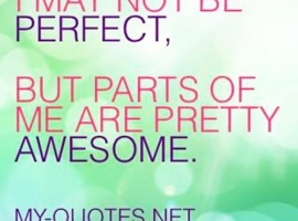 I may not be perfect, but parts of me are pretty Awesome.
